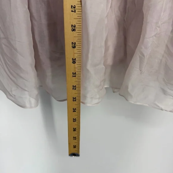 Lola Made In Italy Silk Blend Water Color Lightweight Maxi Skirt sz M pink white - Picture 8 of 9